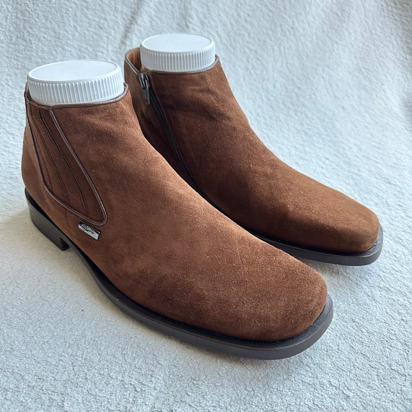 Mauri Men’s Chelsea Boots –‎ Brown Suede Sz 13 / Handmade in Italy – EUC - Picture 1 of 11